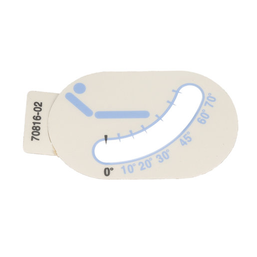 7081602 Hillrom Label, Head Elevation, RH