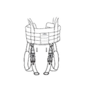 3666005 Hillrom LEG HARNESS LIKO GREEN M L