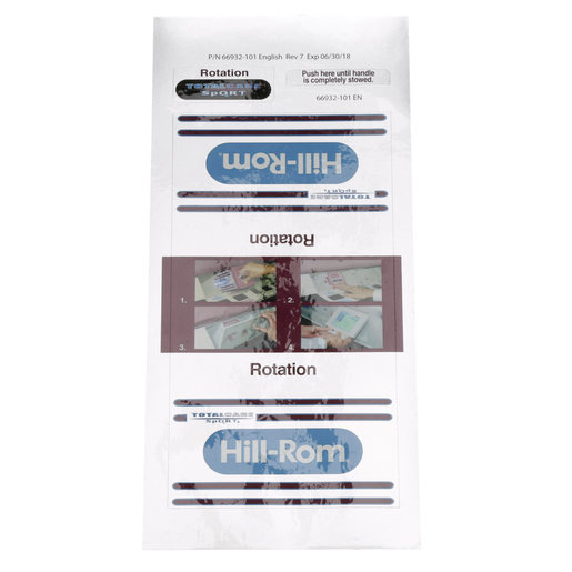 66932101 Hillrom Labels, Rotation Module, English