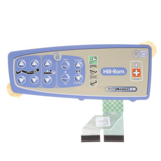 141283 Hillrom Left Caregiver Overlay w/Bed Controls and Nurse Call