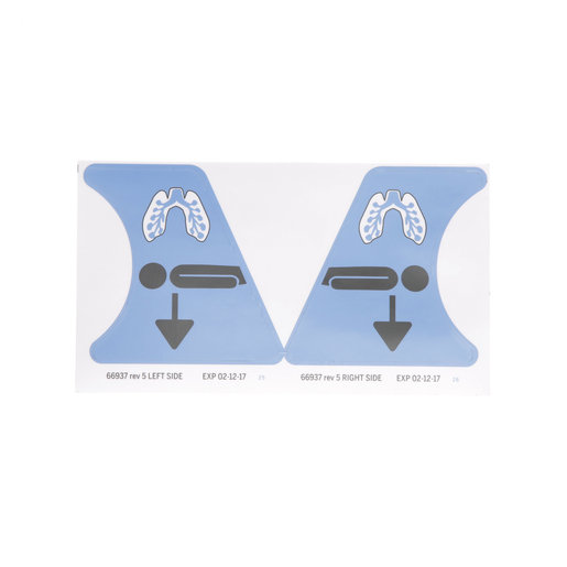 66937 Hillrom Label, Pumonary Shldr Location