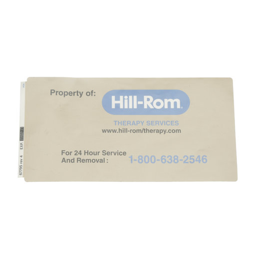 67795 Hillrom Label, Footboard Rental