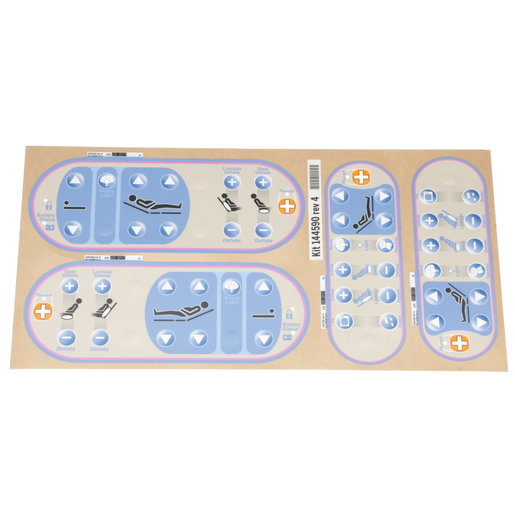 144590 Hillrom Label, Kit-Siderail, N, L, R, T, A