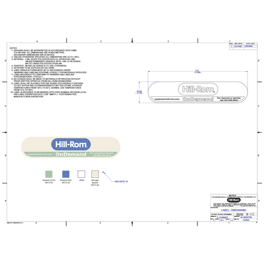 156462 Hillrom Label, Liko on Demand