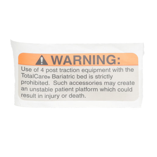144753 Hillrom Label, Bariatric Traction