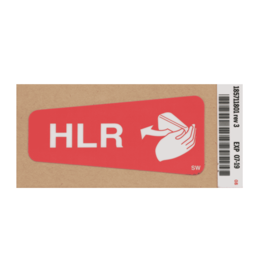 185711801 Hillrom Label, CPR Handle, Swedish
