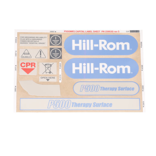 159930 Hillrom Label, Capital Sheet P500 MRS