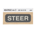 4647602 Hillrom Label, Steer Pedal