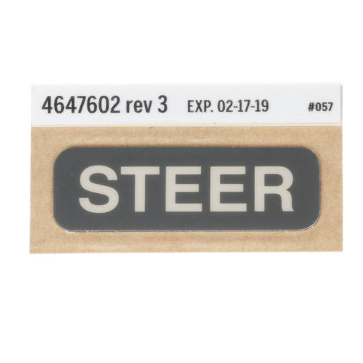 4647602 Hillrom Label, Steer Pedal