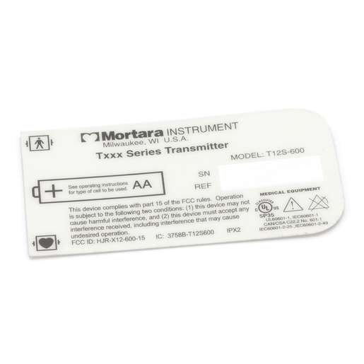 9042-066-01 Welch Allyn Label, Nameplate, 600 MHz, T12S