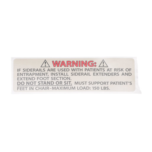 49491101 Hillrom Label, TotalCare, Stnd/Sit Caution, English
