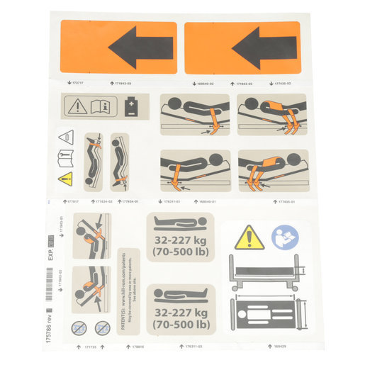 175786 Hillrom Label, Kit, 8 Series