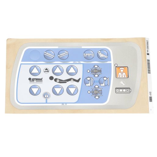 17955302 Hillrom Label, Intmdrail, Caregiver Controls, RH