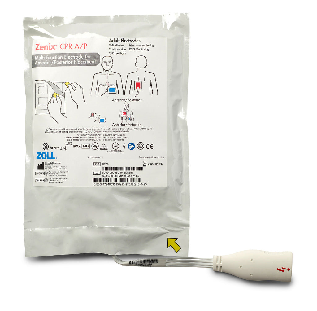 8900-000390-01 ZOLL Zenix CPR AP Electrode, Box of 8