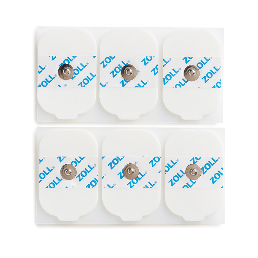 8900-0006 ZOLL ECG Rectangular Electrodes, 2X3 Strip Per Pouch/600 Per Case