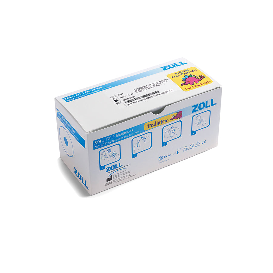 8900-0709 ZOLL Pediatric ECG 1.5" Small Round Electrodes, 4 Per Pouch/480 Per Case