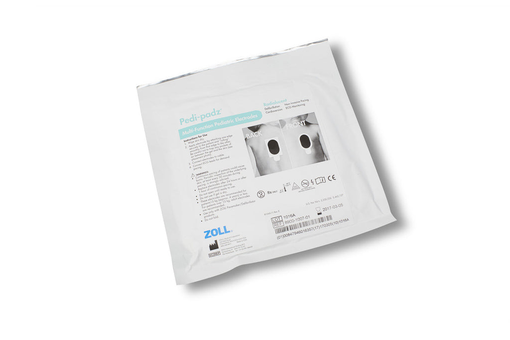 8900-1005-01 ZOLL Pedi-Padz Radiolucent Solid Gel Electrode, 6/Case