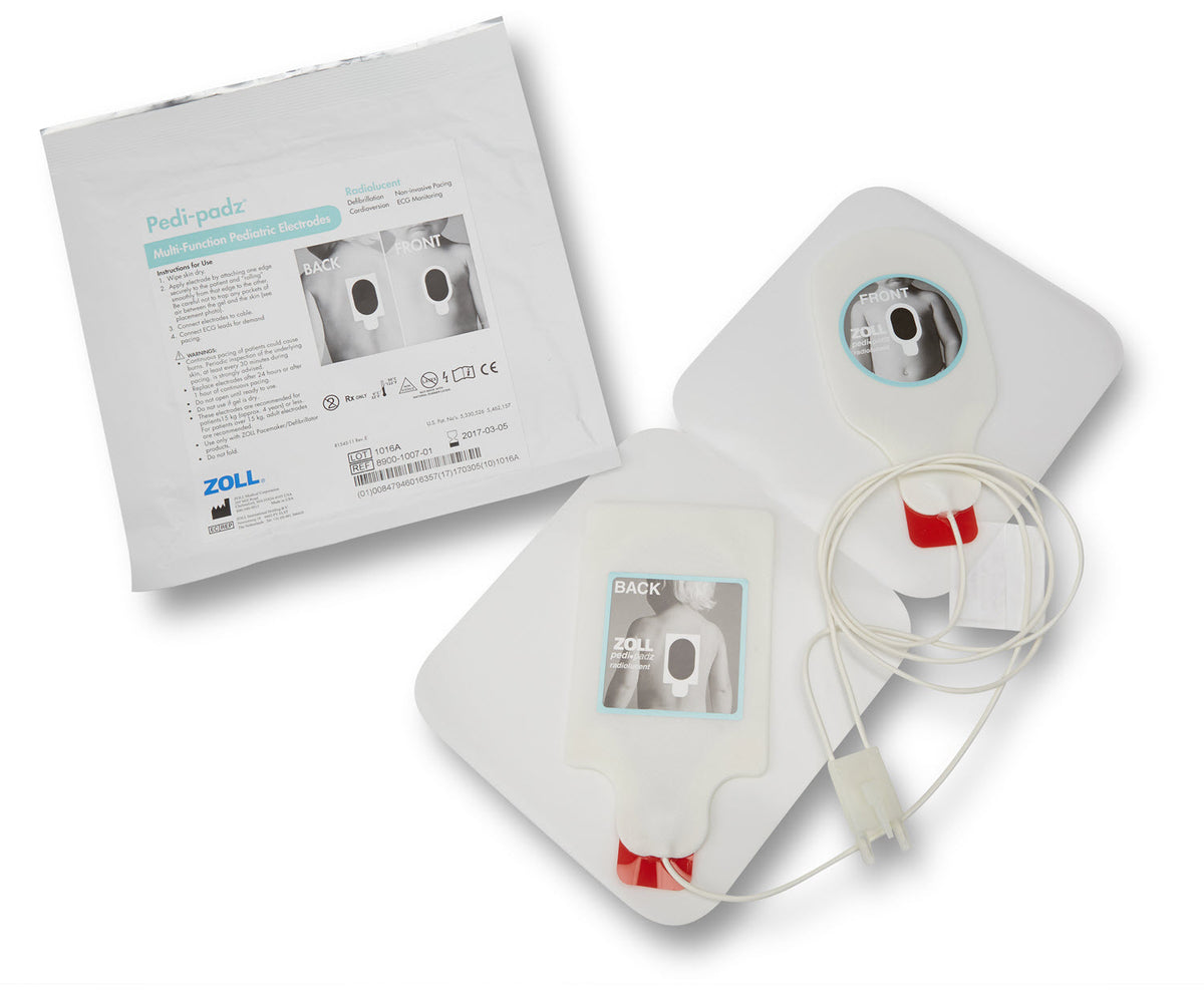 8900-1005-01 ZOLL Pedi-Padz Radiolucent Solid Gel Electrode, 6/Case