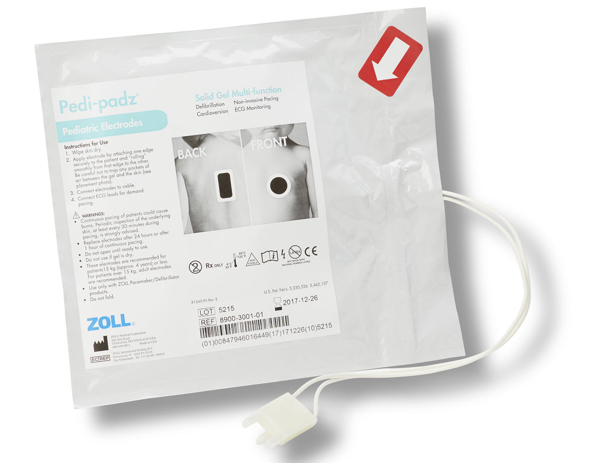 8900-3000-01 ZOLL Pedi-Padz Solid Gel Electrode, 6/Case
