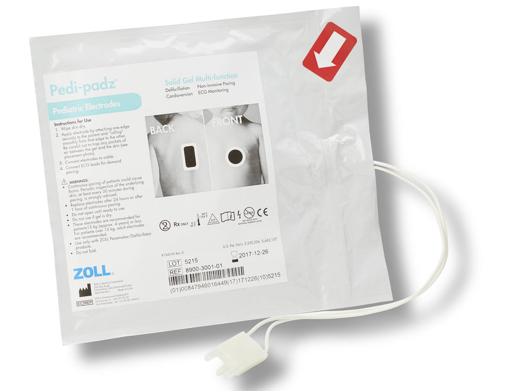 8900-3001-01 ZOLL Pedi-Padz Solid Gel Electrode, Single