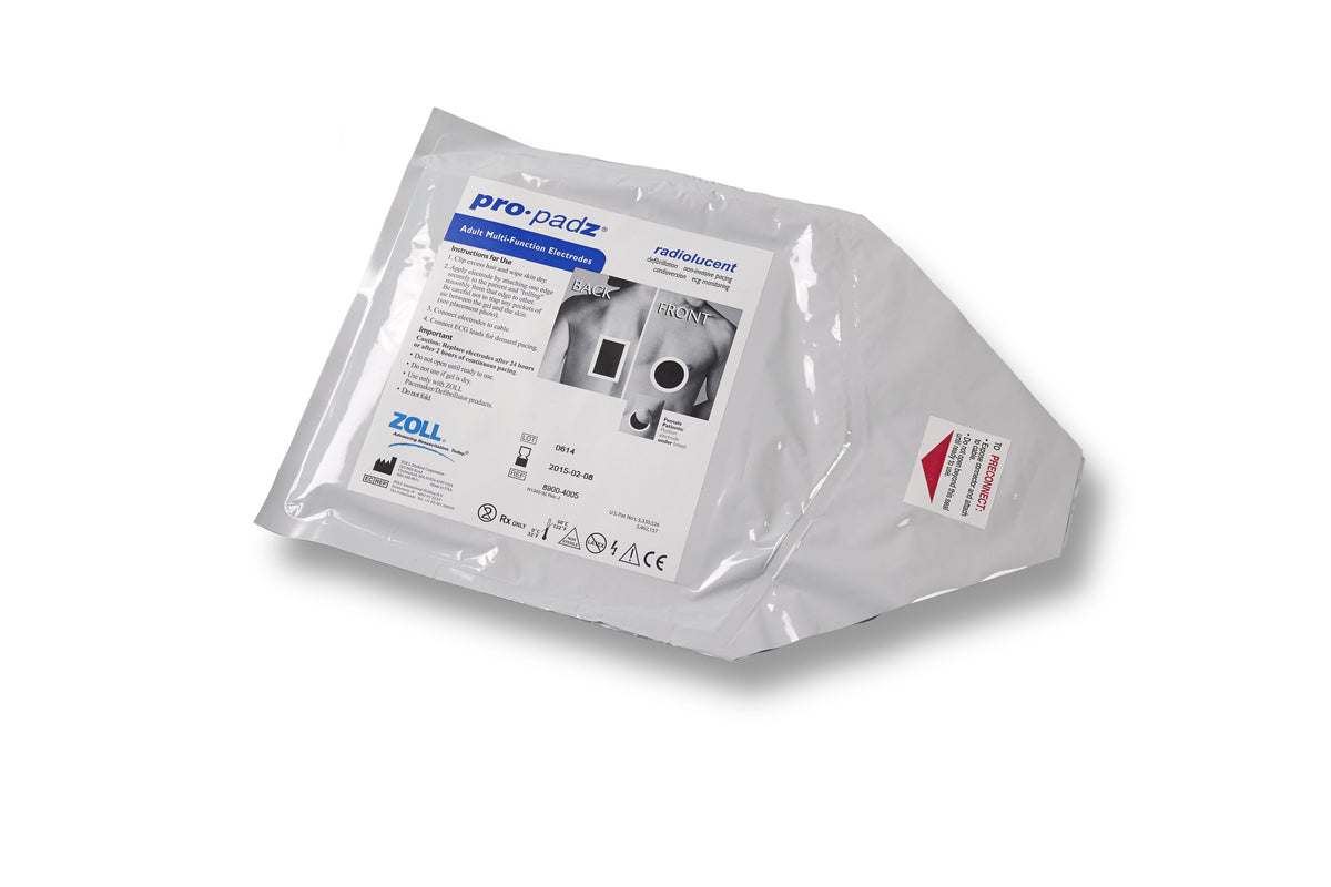 8900-4005 ZOLL Pro-Padz Radiolucent Solid Gel Electrode, 12/Case